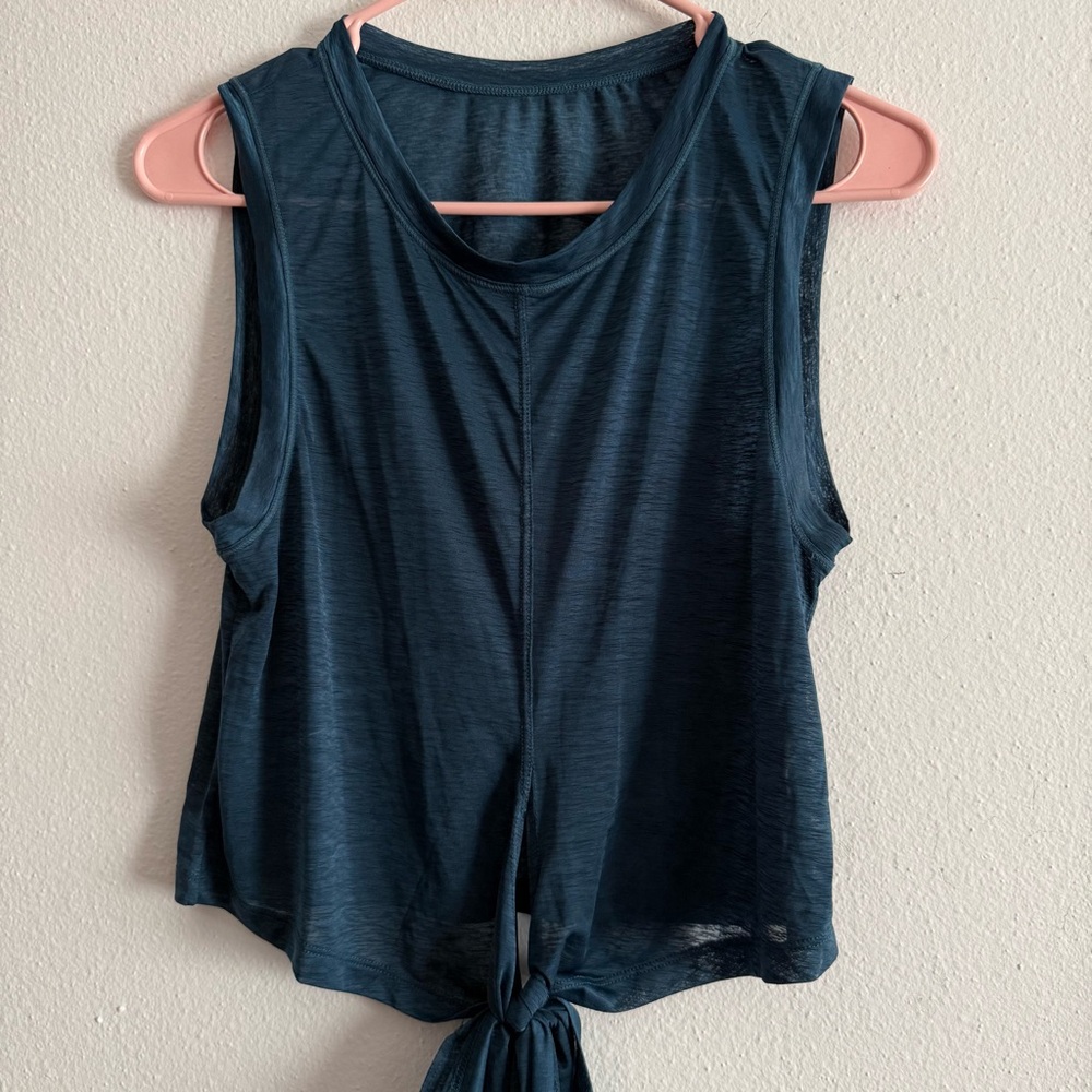☀️ Fabletics • Teal Tie-Up Crop Tank • Women’s Size Medium